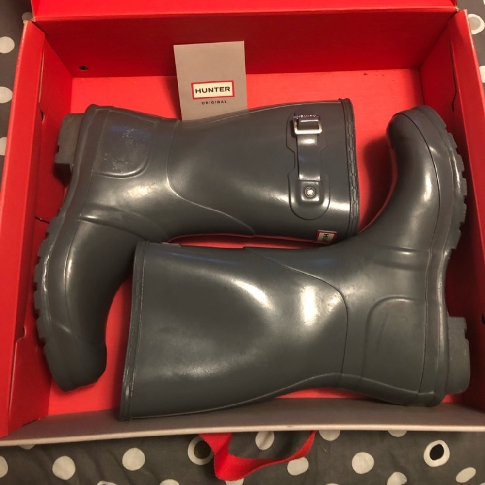 Grey Short Hunter Boots